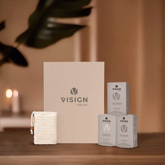 Gift Box Shampoo Bar + Conditioner Bar + Body Wash Bar + Solid Bar Bag | Nature's Best