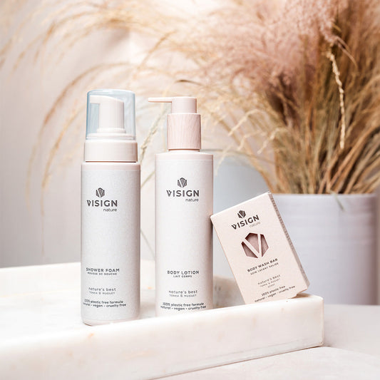 Gift Box Shower Foam + Body Lotion + Shampoo Bar + Solid Bar Bag | Nature's Best