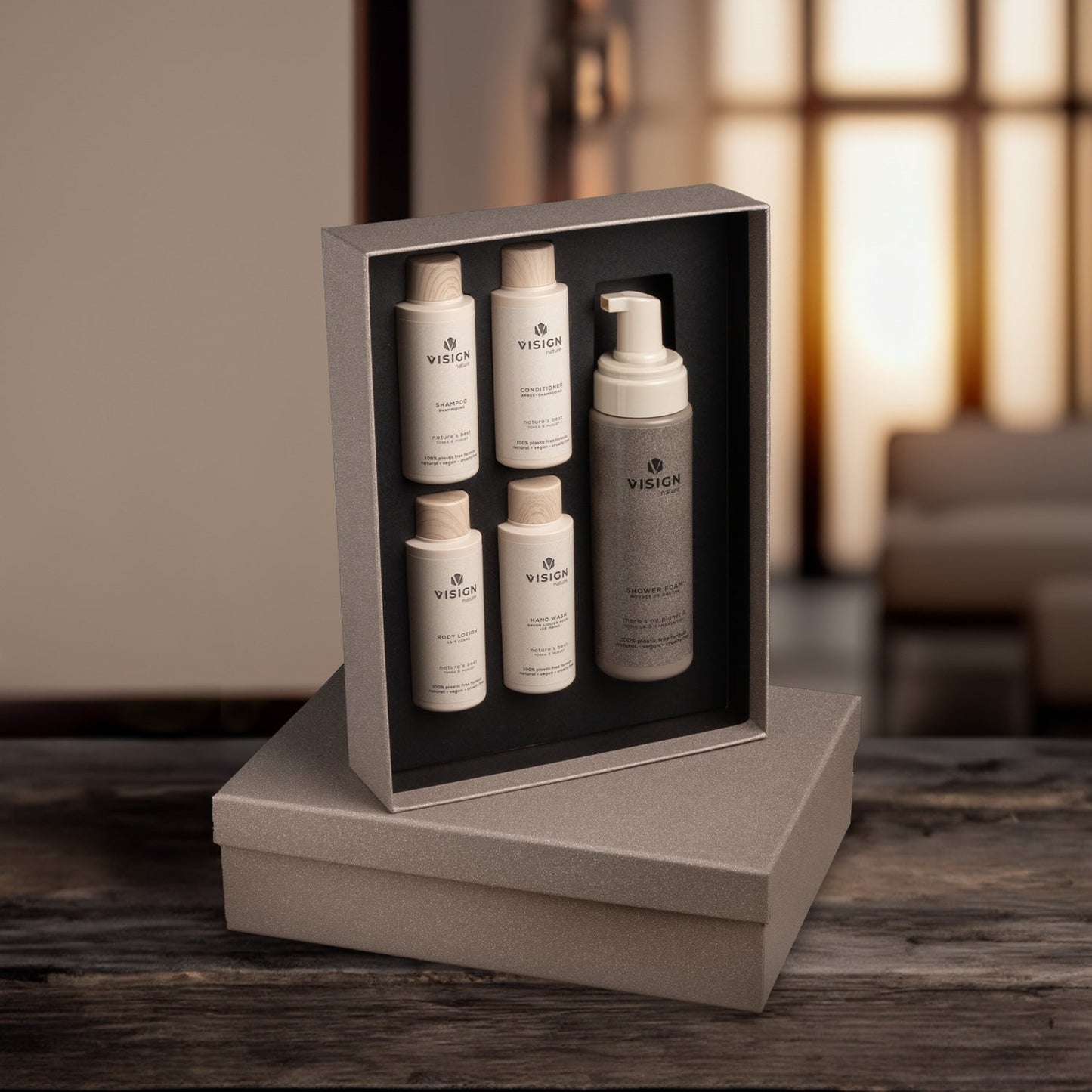 Gift Box Shower Foam + Body Lotion + Shampoo + Conditioner + Hand Wash | There's no planet B